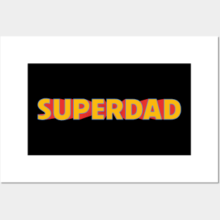 Superdad Retro Super Dad Father's Day Logo Posters and Art